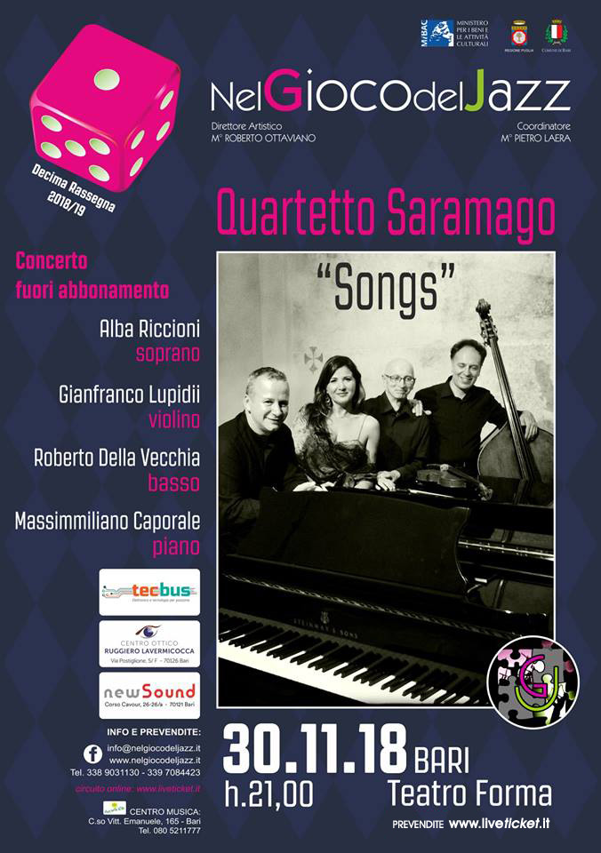 Quartetto Saramago al Teatro Forma di Bari