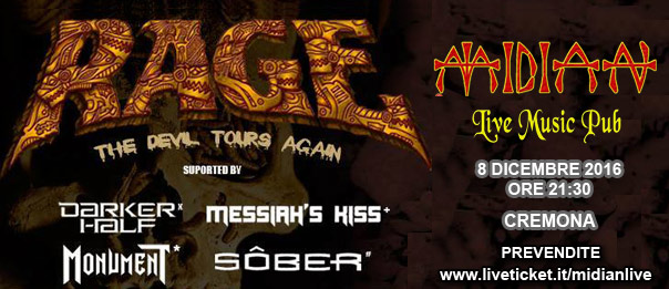 Rage (heavy/Speed/Power Metal)+Guest al Midian Live Pub di Cremona
