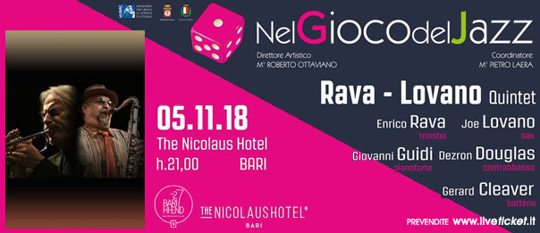 Rava - Lovano quintet al The Nicolaus Hotel a Bari