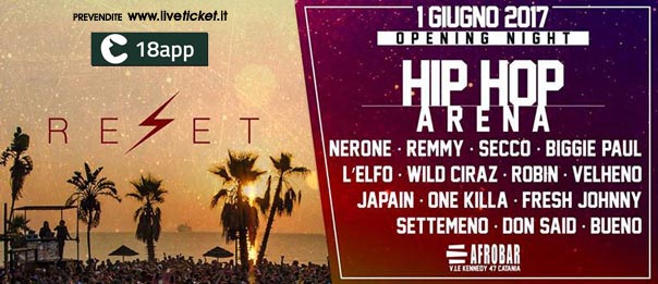 Reset Catania 2017 - Hip Hop Arena a Afrobar di Catania