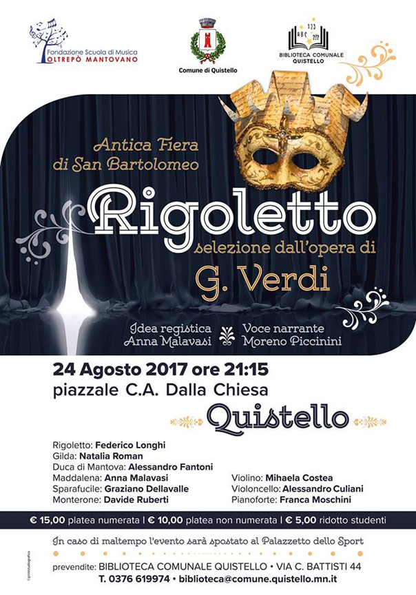 Rigoletto in Piazza Carlo Alberto dalla Chiesa a Quistello