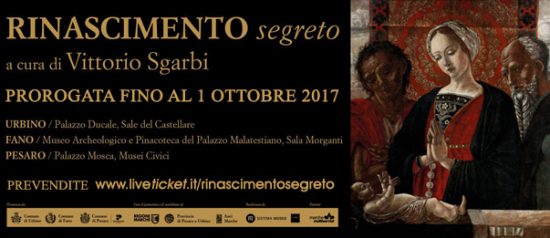 "Rinascimento segreto" mostra a Urbino Fano e Pesaro
