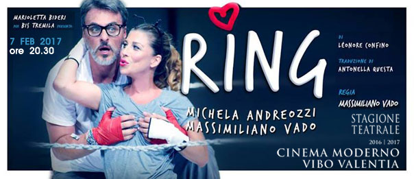Michela Andreozzi e Massimiliano Vado “Ring” al Teatro Moderno di Vibo Valentia