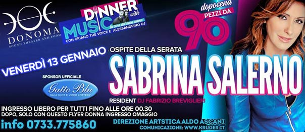 Pezzi da 90: Sabrina Salerno al Donoma di Civitanova Marche
