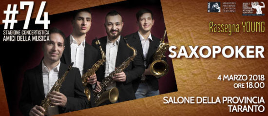 Saxopoker al Salone della Provincia di Taranto