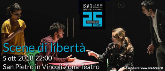 Isao Festival “Scene di libertà" al Teatro in San Pietro in Vincoli a Torino