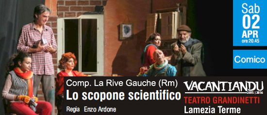 Lo scopone scientifico al Teatro Grandinetti di Lamezia Terme