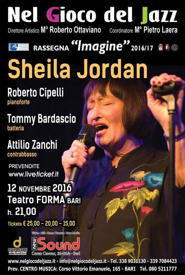 "Sheila Jordan" al Teatro Forma di Bari 