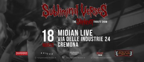 Subliminal Verses - The Slipknot Tribute Show al Midian Live Pub di Cremona