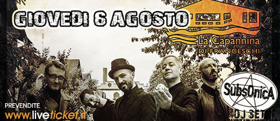 Subsonica alla Capannina di Forte dei Marmi
