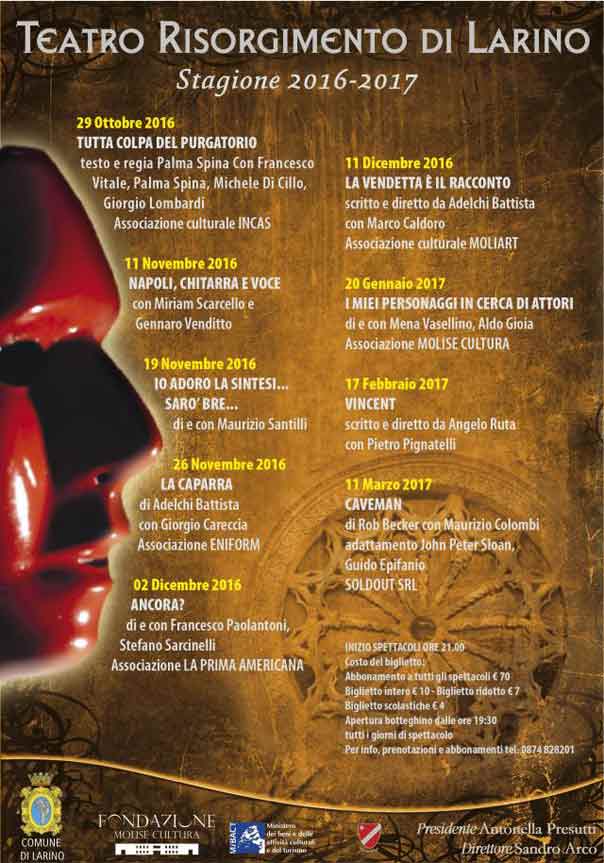 Stagione 2016 Teatro Risorgimento di Guglionesi