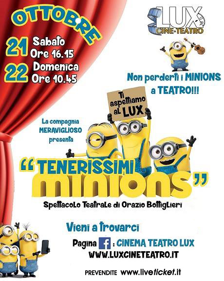 Tenerissimi Minions al Cineteatro Lux di Palermo