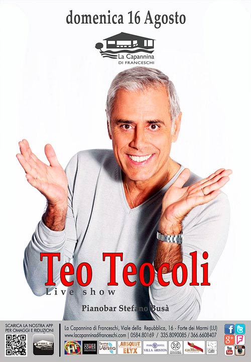 Teo Teocoli Live Show alla Capannina di Forte dei Marmi