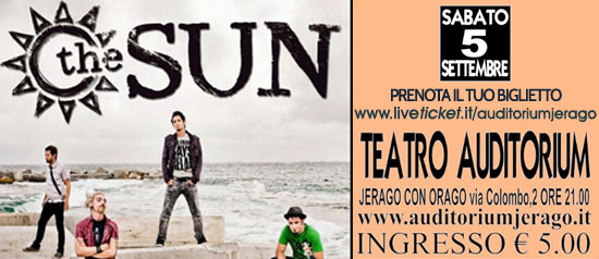 The Sun in concerto all'Auditorium Jerago a Jerago