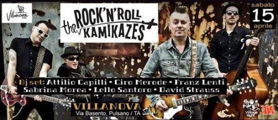 The Rock'n'Roll Kamikazes in concerto + Double Zone al Villanova di Pulsano