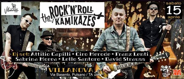The Rock'n'Roll Kamikazes in concerto + Double Zone al Villanova di Pulsano
