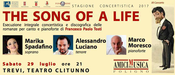 “The song of a life” XII concerto al Teatro Clitunno di Trevi