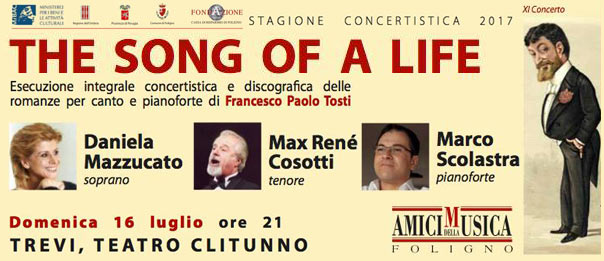 “The song of a life” XI concerto al Teatro Clitunno di Trevi