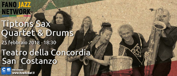 Tiptons Sax Quartet & Drums al Teatro Della Concordia di San Costanzo