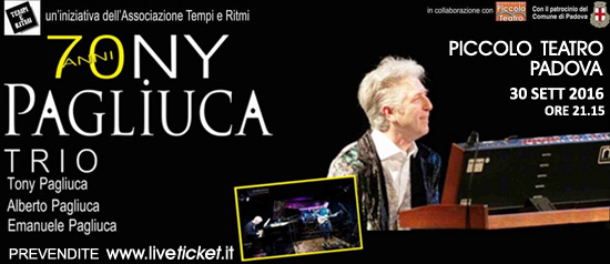 Tony Pagliuca Trio al Piccolo Teatro Don Bosco di Padova