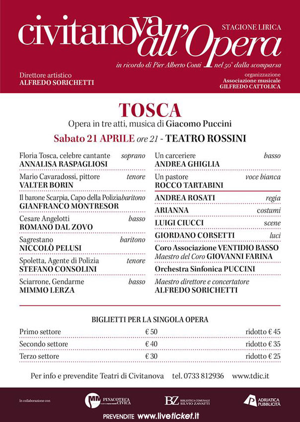 Tosca al Teatro Rossini di Civitanova Marche