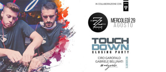 Touch Down closing party al Zig zag Club di Porto Ercole