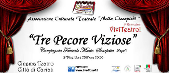 Tre pecore viziose al Teatro Comunale a Cariati