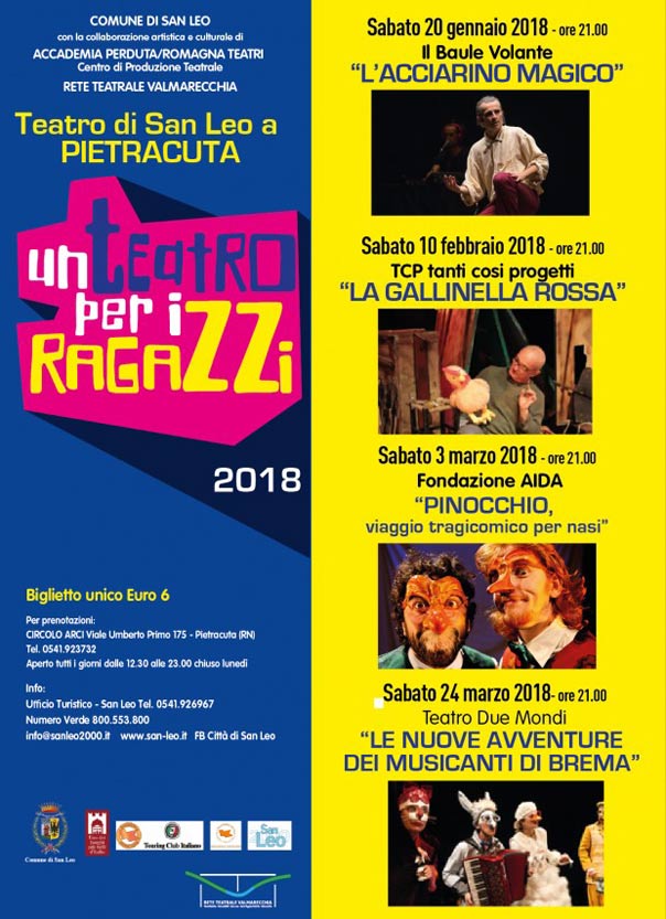 Un Teatro per i Ragazzi 2018 al Teatro di Pietracuta di San Leo