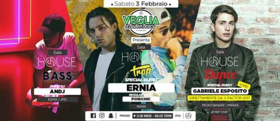 Veglia Studentesca di Carnevale 2018 w/ Ernia & many more al Club House a Salice Terme