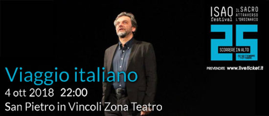 Isao Festival “Viaggio italiano" al Teatro in San Pietro in Vincoli a Torino