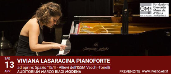 Viviana Lasaracina pianoforte all'Auditorium Marco Biagi di Modena