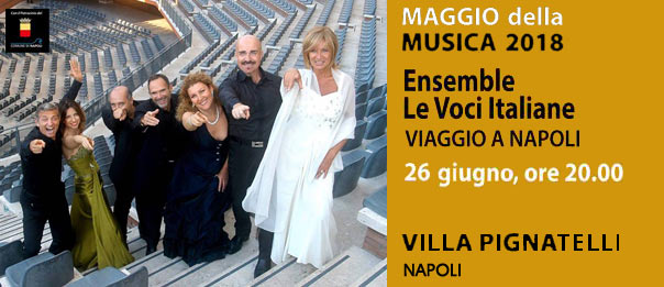 Ensemble vocale Le voci Italiane "Viaggio a Napoli" a Villa Pignatelli a Napoli